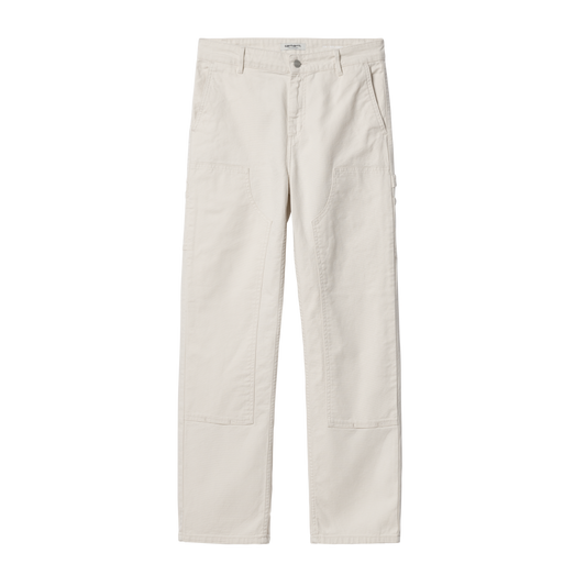 Carhartt WIP - W' Pierce Double Knee Pant Hudson - SALT RINSED / Hvid - Bukser