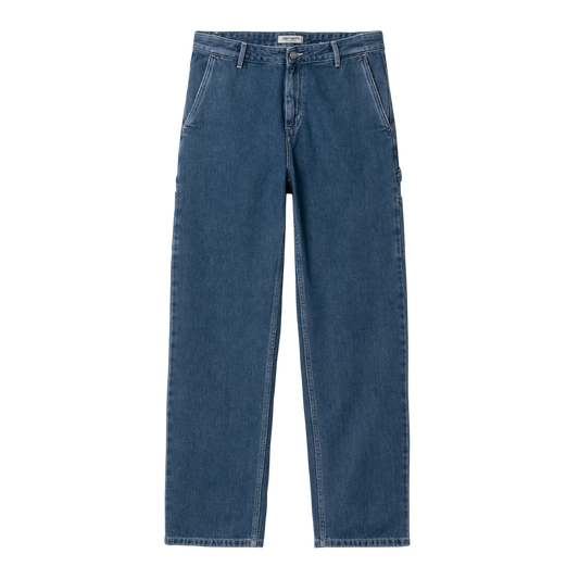Carhartt WIP - W' Pierce Pant Straight Maverick - BLUE STONE WASHED / Blå - Bukser