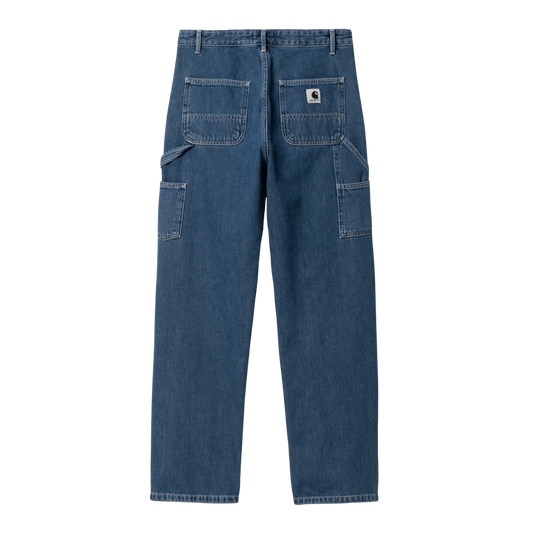Carhartt WIP - W' Pierce Pant Straight Maverick - BLUE STONE WASHED / Blå - Bukser