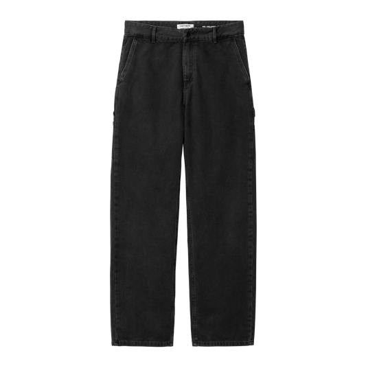 Carhartt WIP - W' Pierce Pant Straight Maverick - BLACK STONE WASHED / Sort - Bukser