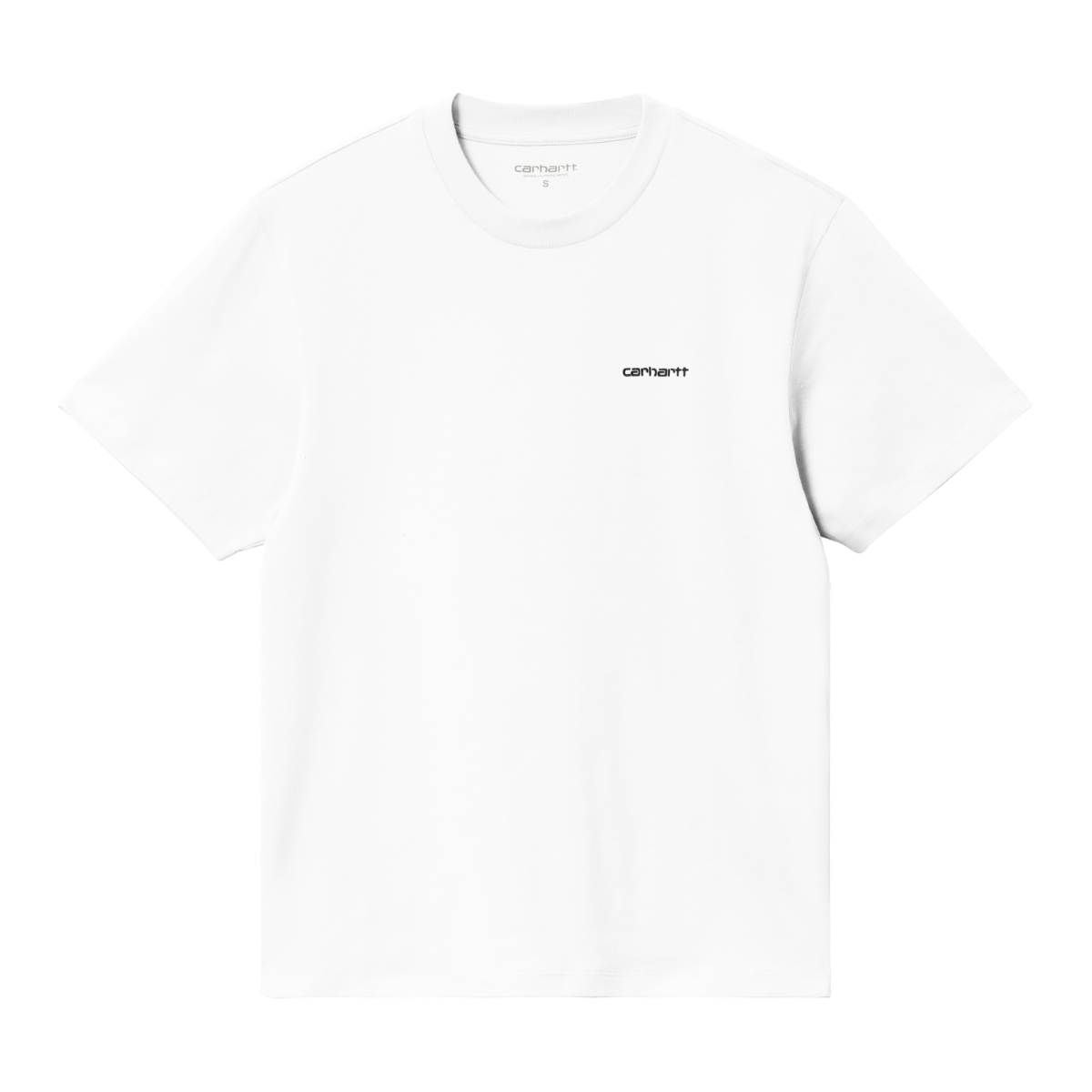 Carhartt WIP - W' Script Embroidery T-S - WHITE / BLACK / Hvid - T-Shirts