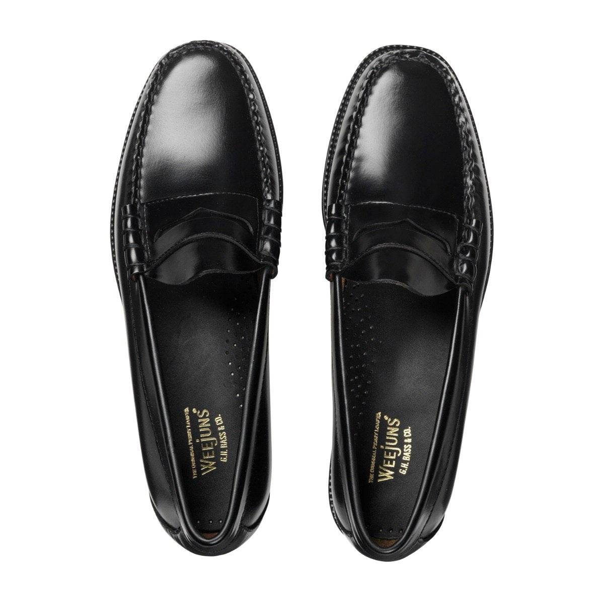 G.H. Bass - Weejun II Larson Moc Penny - BLACK LEATHER / Sort - Sko