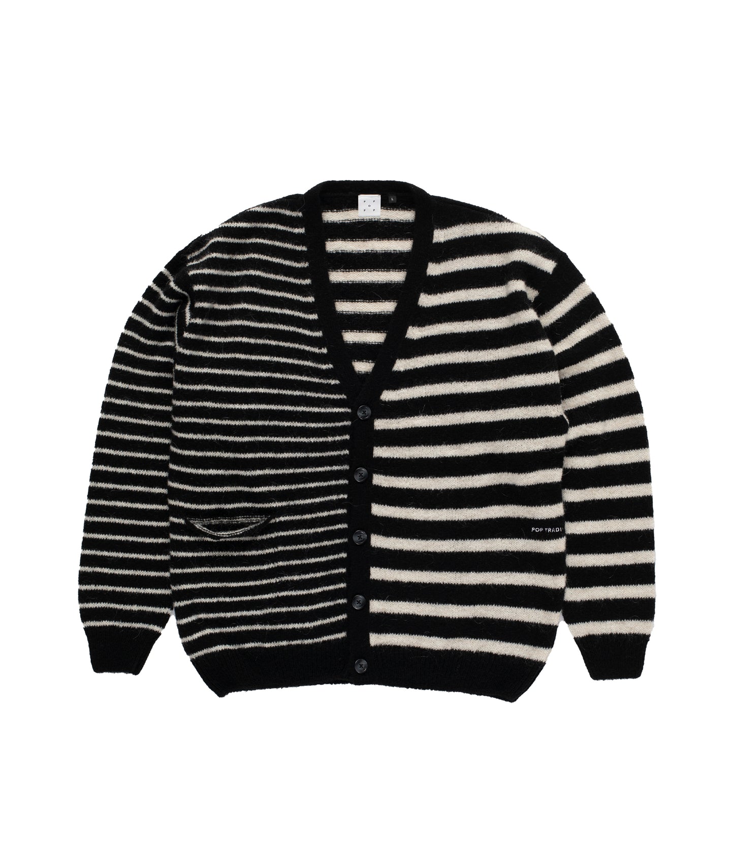 Mohair Striped Knitted Cardigan
