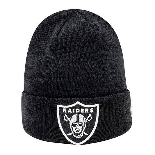 New Era - Las Vegas Raiders Essential Black Cuff Beanie Hat - BLACK / Sort - Accessories