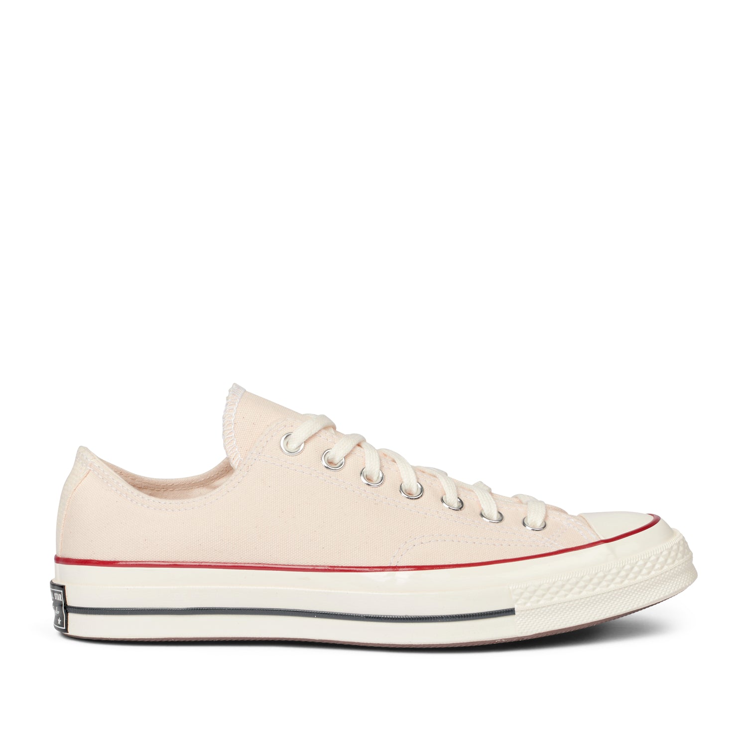 Converse Chuck 70 Low Top i fersken canvas med cremehvid sål og All Star-patch