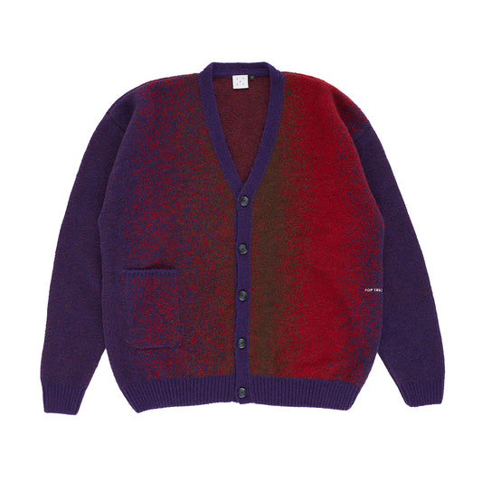 Pop Trading Company - Knitted Cardigan - MYSTERIOSO / Rød||Lilla - Strik