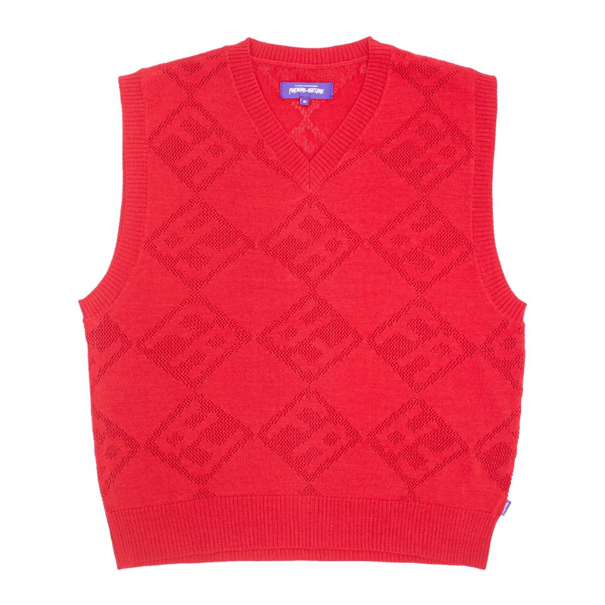 Fucking Awesome - Letter Square Vest Red - RED / Rød - Jakker