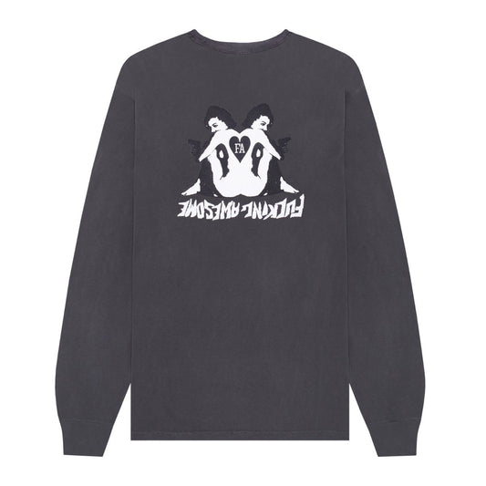 Fucking Awesome - Cards L/S Tee - PEPPER / Grå - T-Shirts