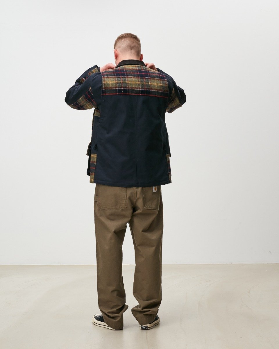 Highland Jacket Dark Navy / Barron Check, Seaweed