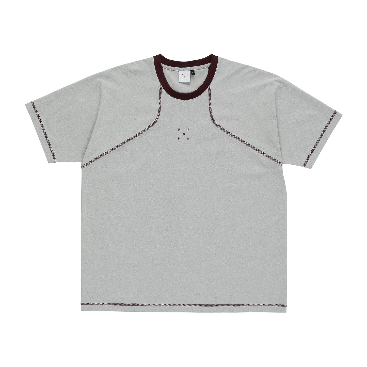 Pop Trading Company - Sports T-Shirt - QUARRY / FUDGE / Grå - T-Shirts