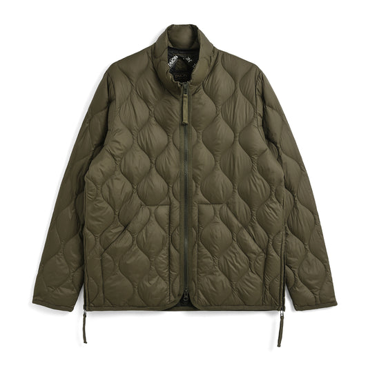 Military Hi Neck W-Zip Down Jacket (Soft shell)