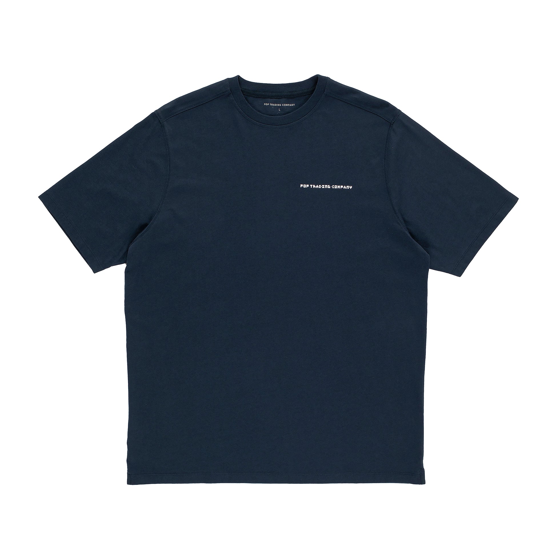 Pop Trading Company - Pixel Logo T-Shirt - NAVY / Blå - T-Shirts