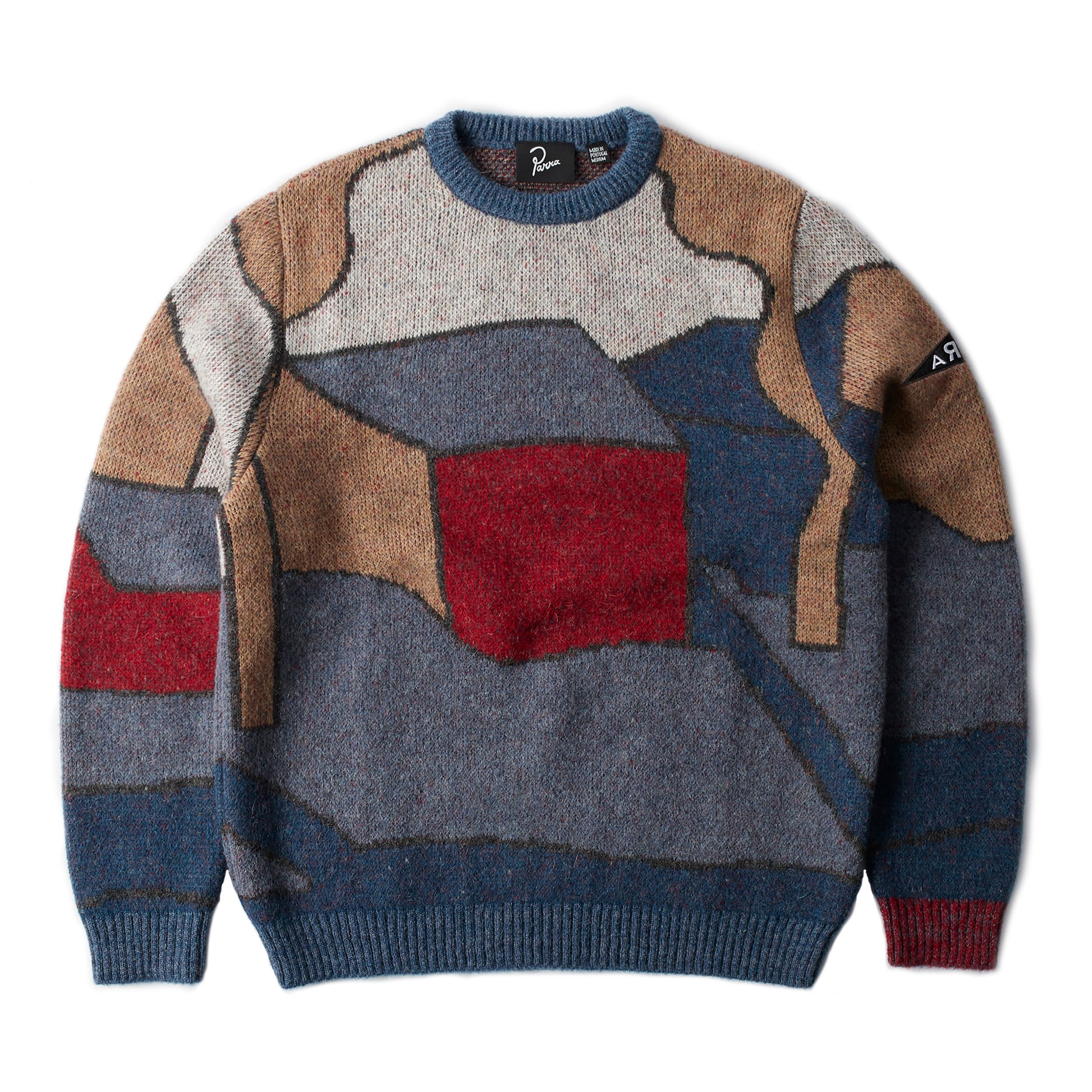 By Parra - Your Street Knitted Pullover - BLUE / Blå||Brun||Mønster - Strik