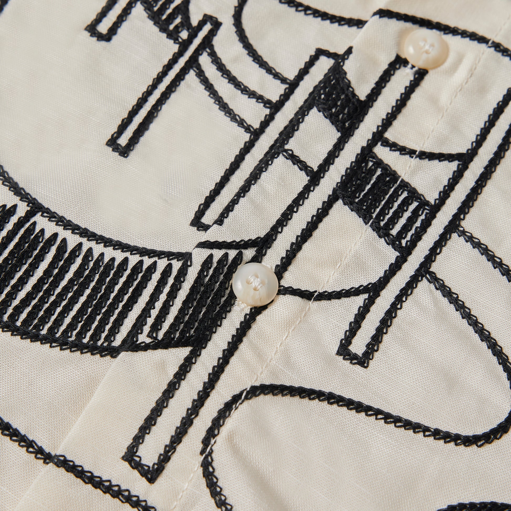 By Parra - The Dunes Short Sleeve Shirt - OFF WHITE / Hvid - Skjorter