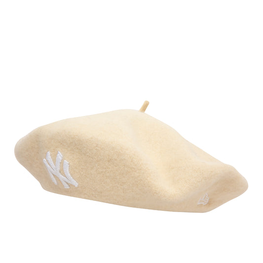 New Era - Wmns Wool Beret - New York Yankees - LIGHT BEIGE / Beige - Accessories