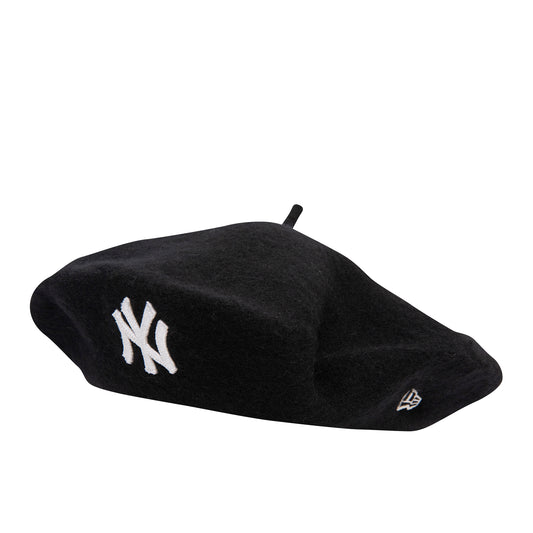 New Era - Wmns Wool Beret - New York Yankees - BLACK / Sort - Accessories