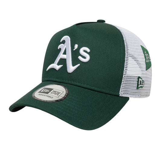 New Era - MLB Multi Patch Oakland Athletics 9Forty Trucker Cap - DARK GREEN / Grøn - Accessories