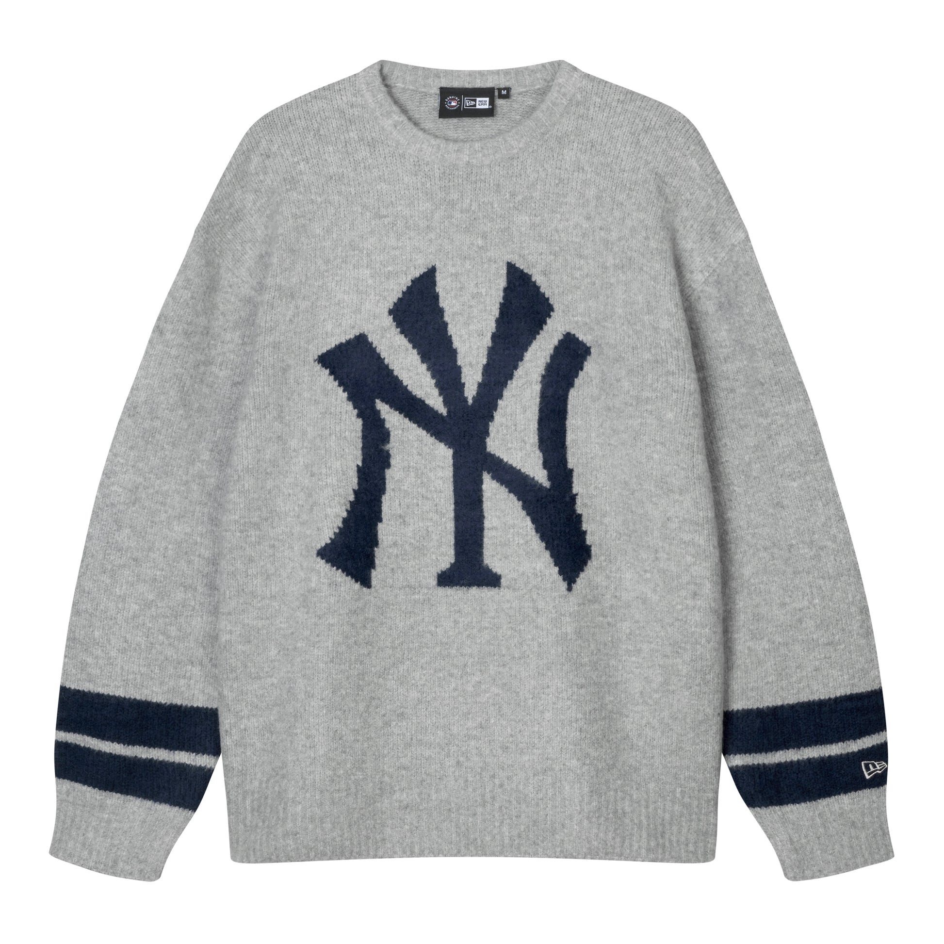 New Era - MLB NEW YORK YANKEES KNIT SWEATER - HEATHER GREY / Grå - Strik