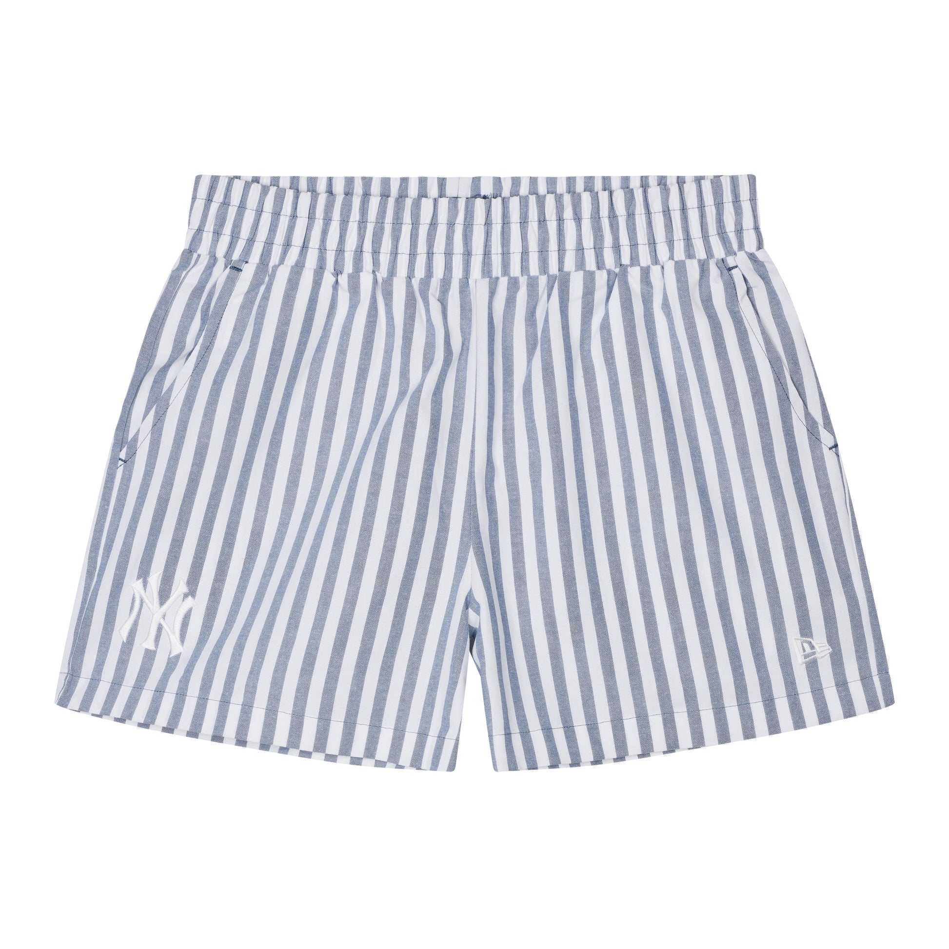 New Era - WMNS MLB NEW YORK YANKEES STRIPE SHORT - BLUE / WHITE / Blå||Striber - Shorts