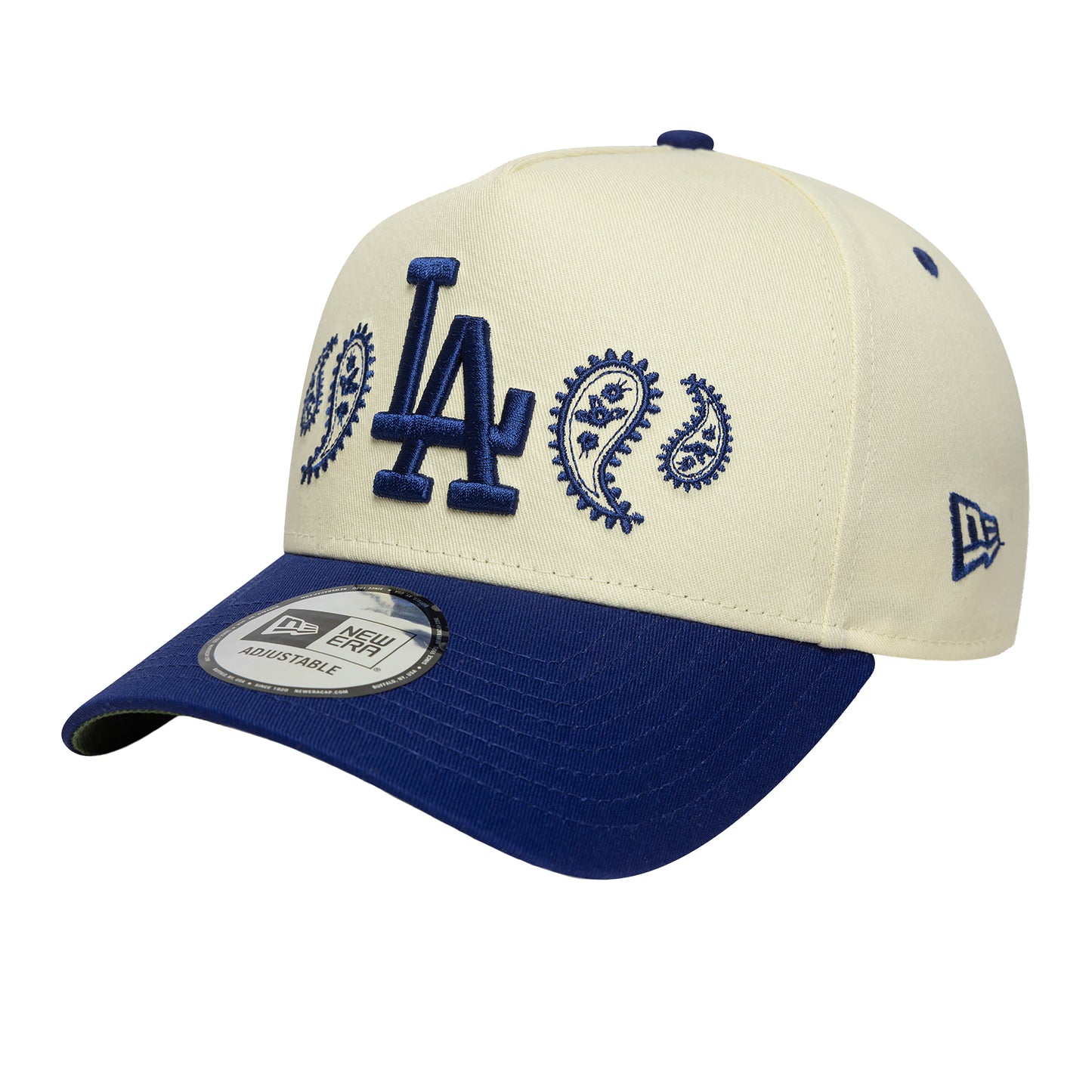 New Era - MLB LA DODGERS 9FORTY E-FRAME - CHROME WHITE / DARK ROYAL / Hvid||Blå - Accessories