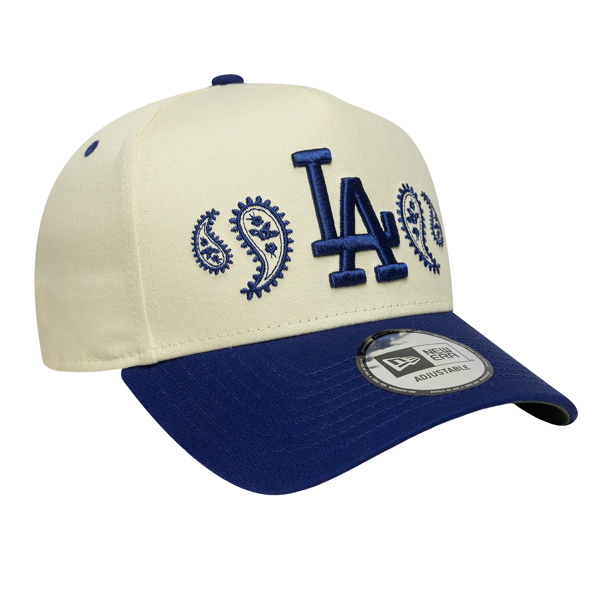 New Era - MLB LA DODGERS 9FORTY E-FRAME - CHROME WHITE / DARK ROYAL / Hvid||Blå - Accessories