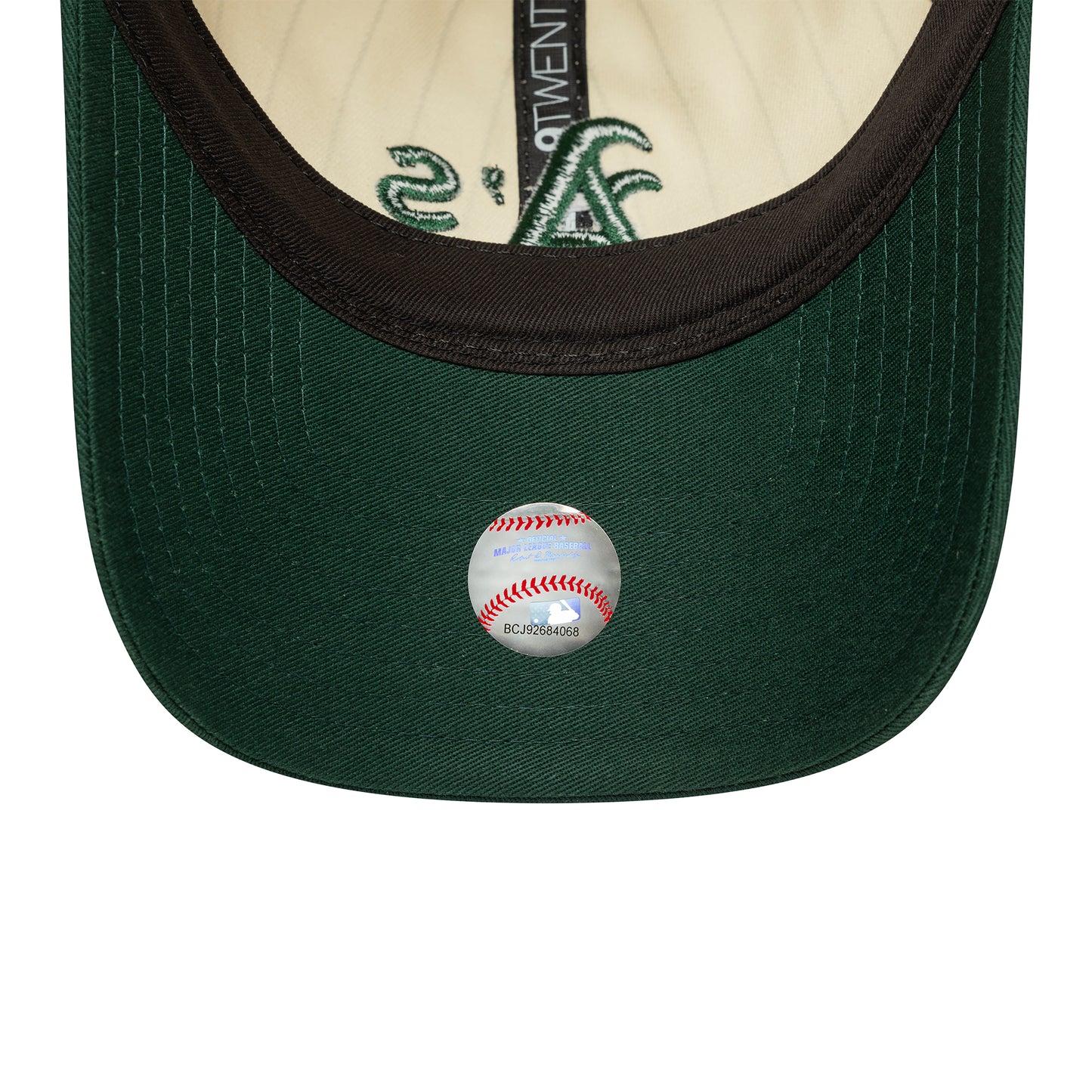 New Era - Oakland Athletics MLB Pinstripe Dark Green 9TWENTY Adjustable Cap - DARK GREEN / Grøn||Hvid - Accessories