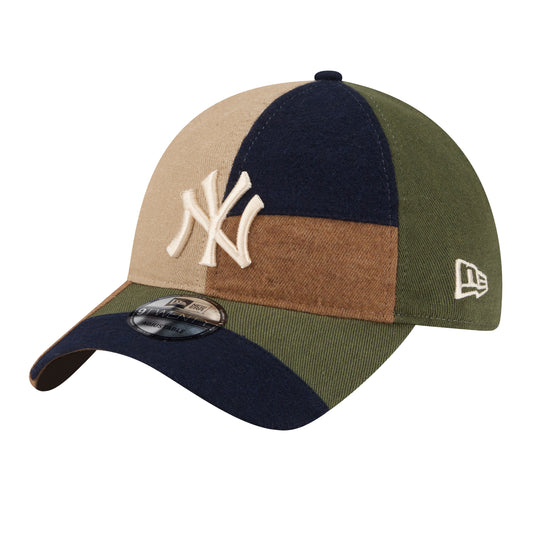 New York Yankees MLB Patchwork Open Brown 9TWENTY Adjustable Cap.