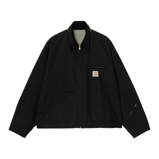 Carhartt WIP - Reversible Detroit Jacket Max - BLACK/SAGE GREEN / Sort||Grøn - Jakker