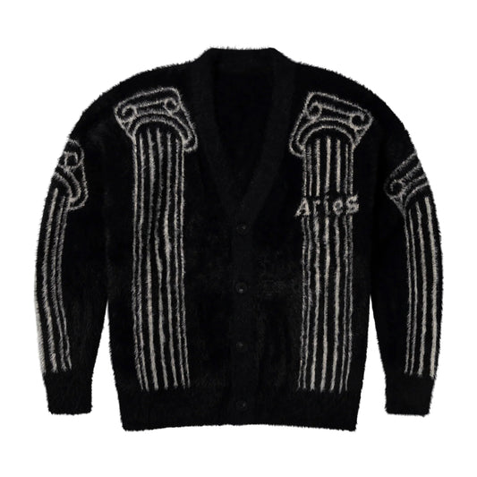 Aries - Oversized Chenille Column Knit - BLACK / Sort - Strik
