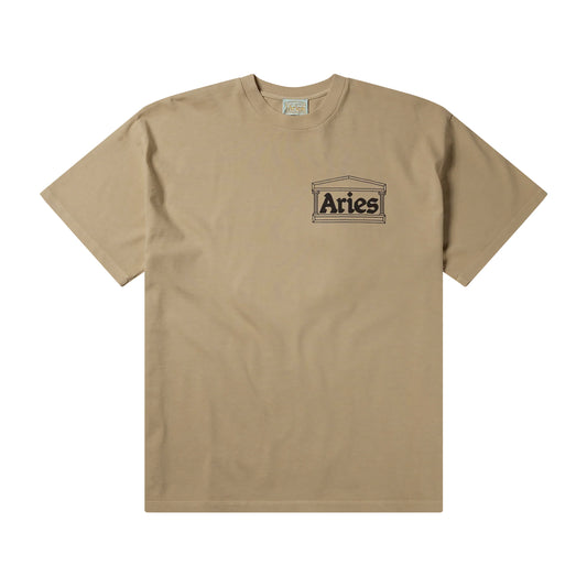 Aries - Temple SS Tee - KHAKI / Beige||Grøn - T-Shirts