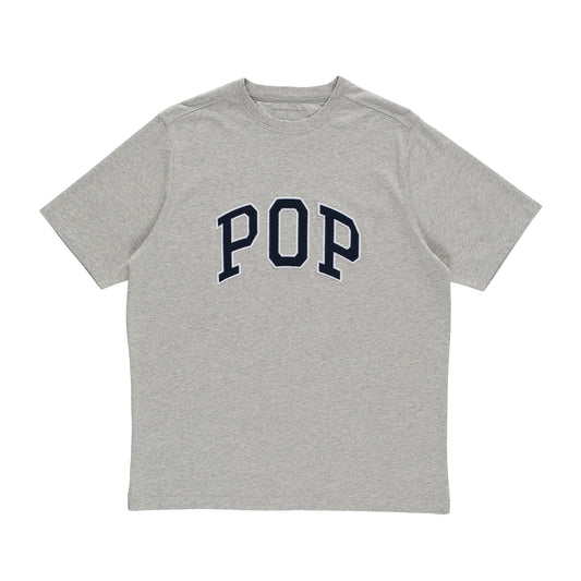 Pop Trading Company - Arch T-Shirt - GREY HEATHER / Grå - T-Shirts