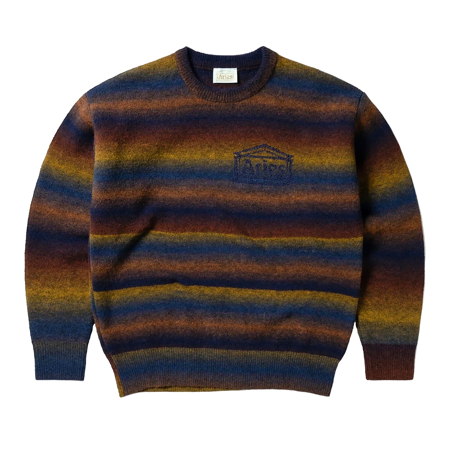 Aries - Boucle Space Dye Knit - MULTI / Brun||Gul||Blå - Strik