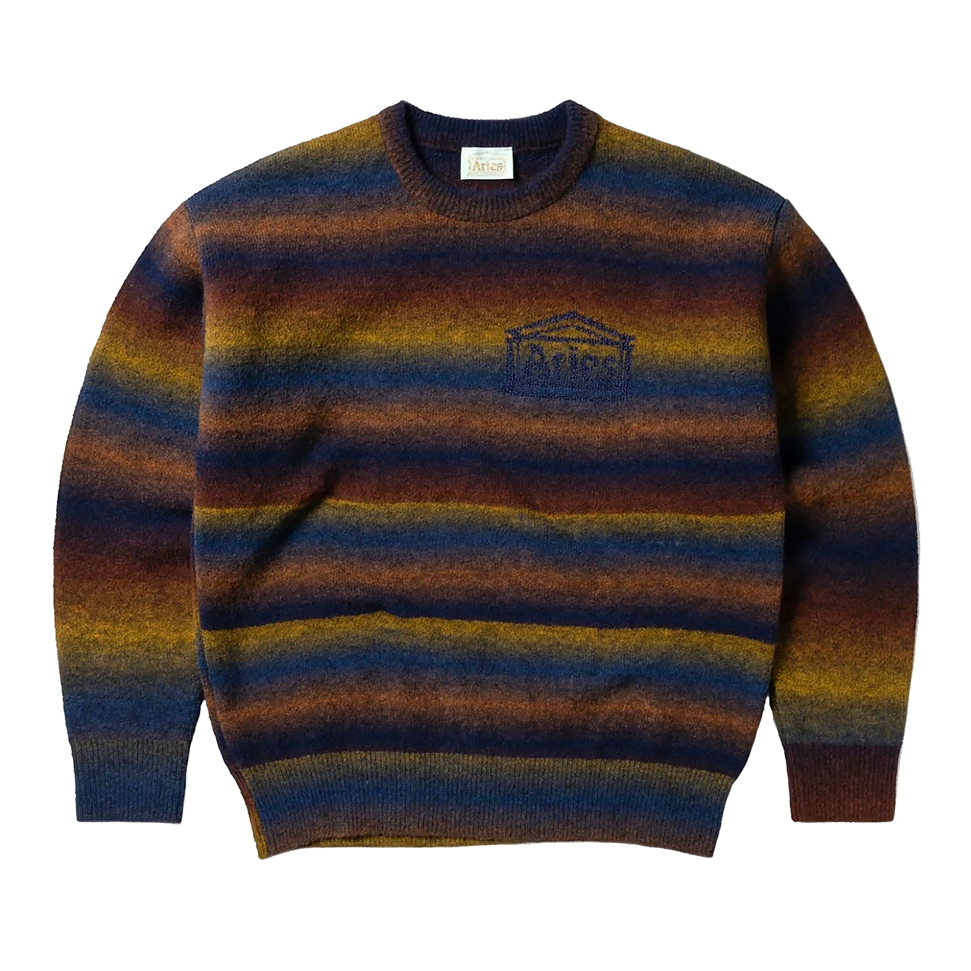 Aries - Boucle Space Dye Knit - MULTI / Brun||Gul||Blå - Strik