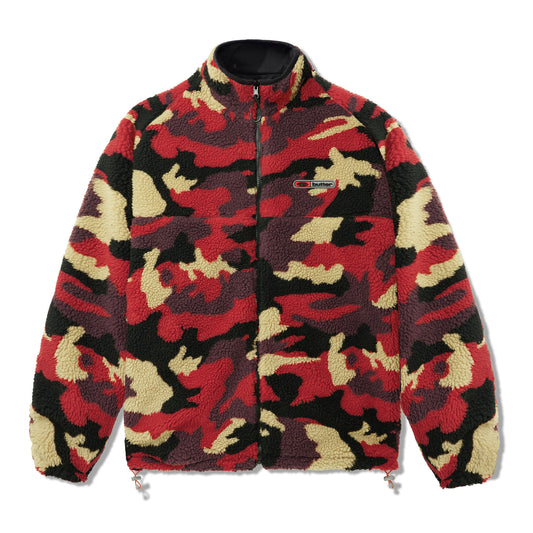 Butter Goods - Camo Sherpa Jacket - RED / Sort||Rød||Camouflage - Jakker