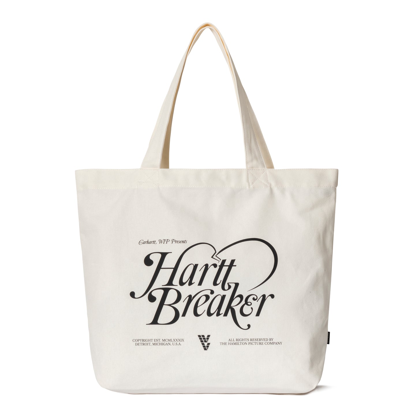 Carhartt WIP - Canvas Graphic Tote Large - HARTTBREAKER PRINT , / Hvid||Sort - Accessories