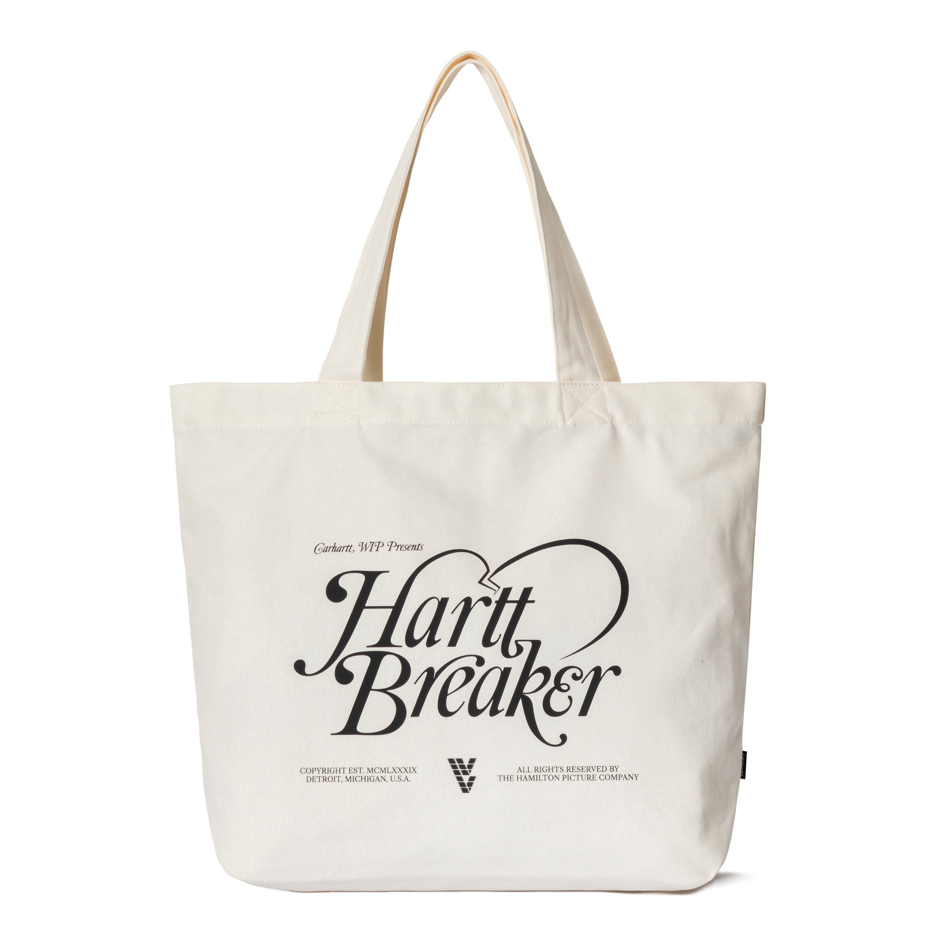 Carhartt WIP - Canvas Graphic Tote Large - HARTTBREAKER PRINT , / Hvid||Sort - Accessories