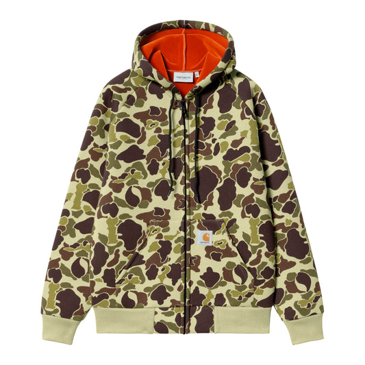 Carhartt WIP - Car-Lux Hooded Jacket - GREEN / TURMERIC / Camouflage||Grøn - Jakker