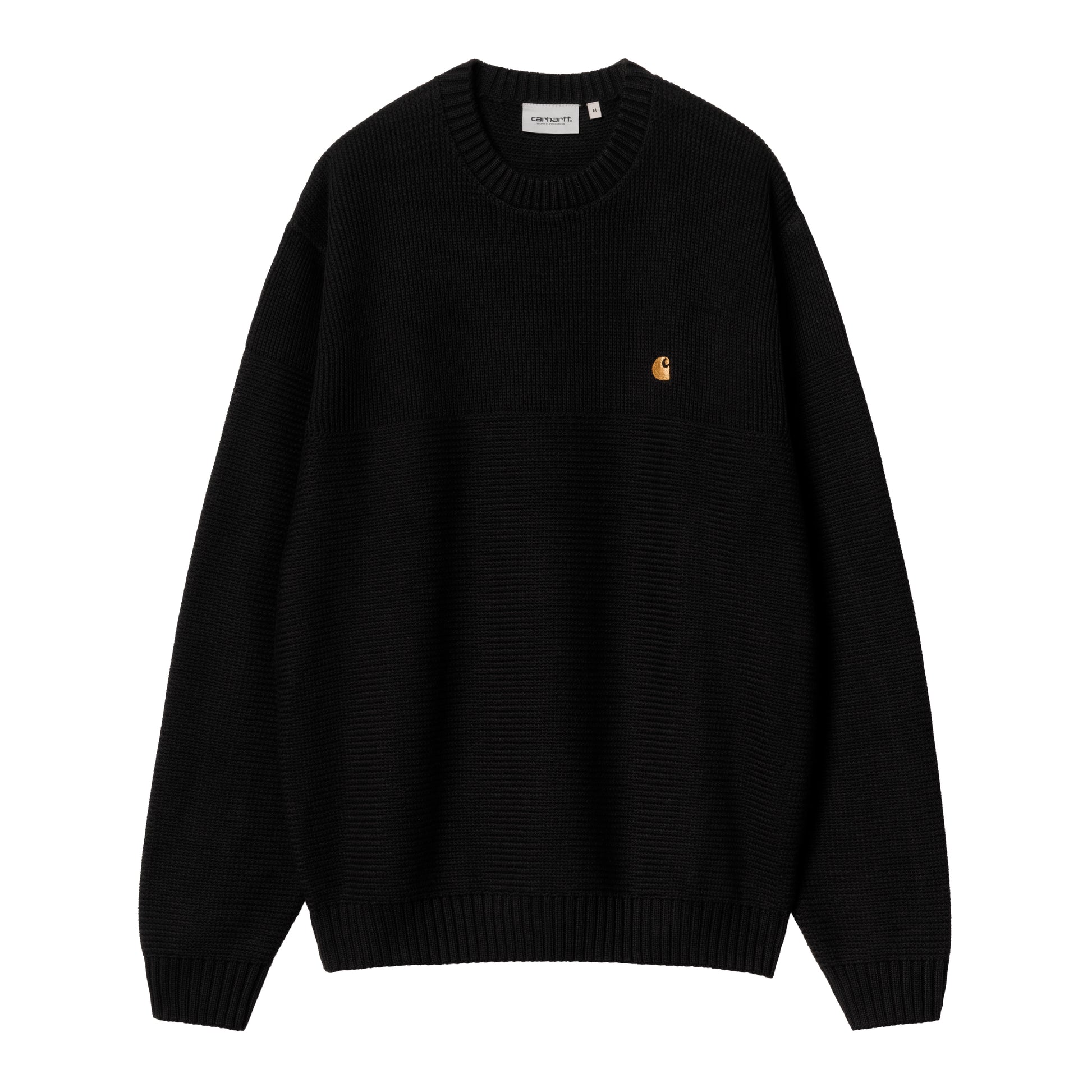 Carhartt WIP - Chane Sweater - BLACK / GOLD / Sort - Strik