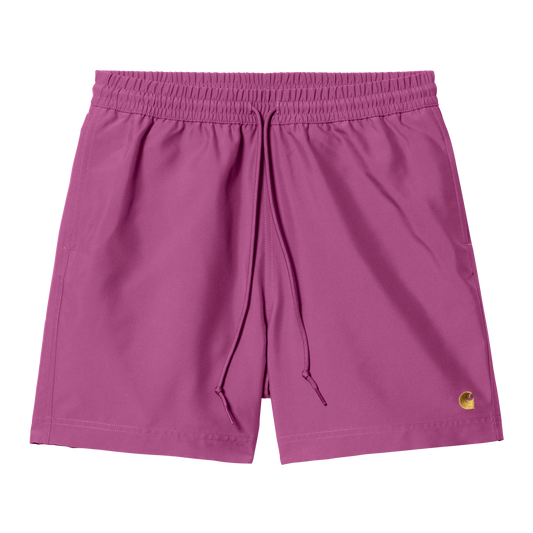 Carhartt WIP - Chase Swim Trunks - MAGENTA / GOLD / Pink - Shorts