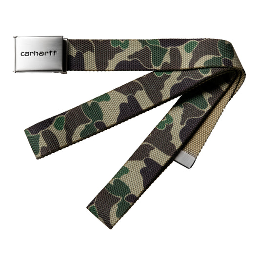 Carhartt WIP - Clip Belt Chrome - CAMO DUCK GREEN / Camouflage||Grøn - Accessories
