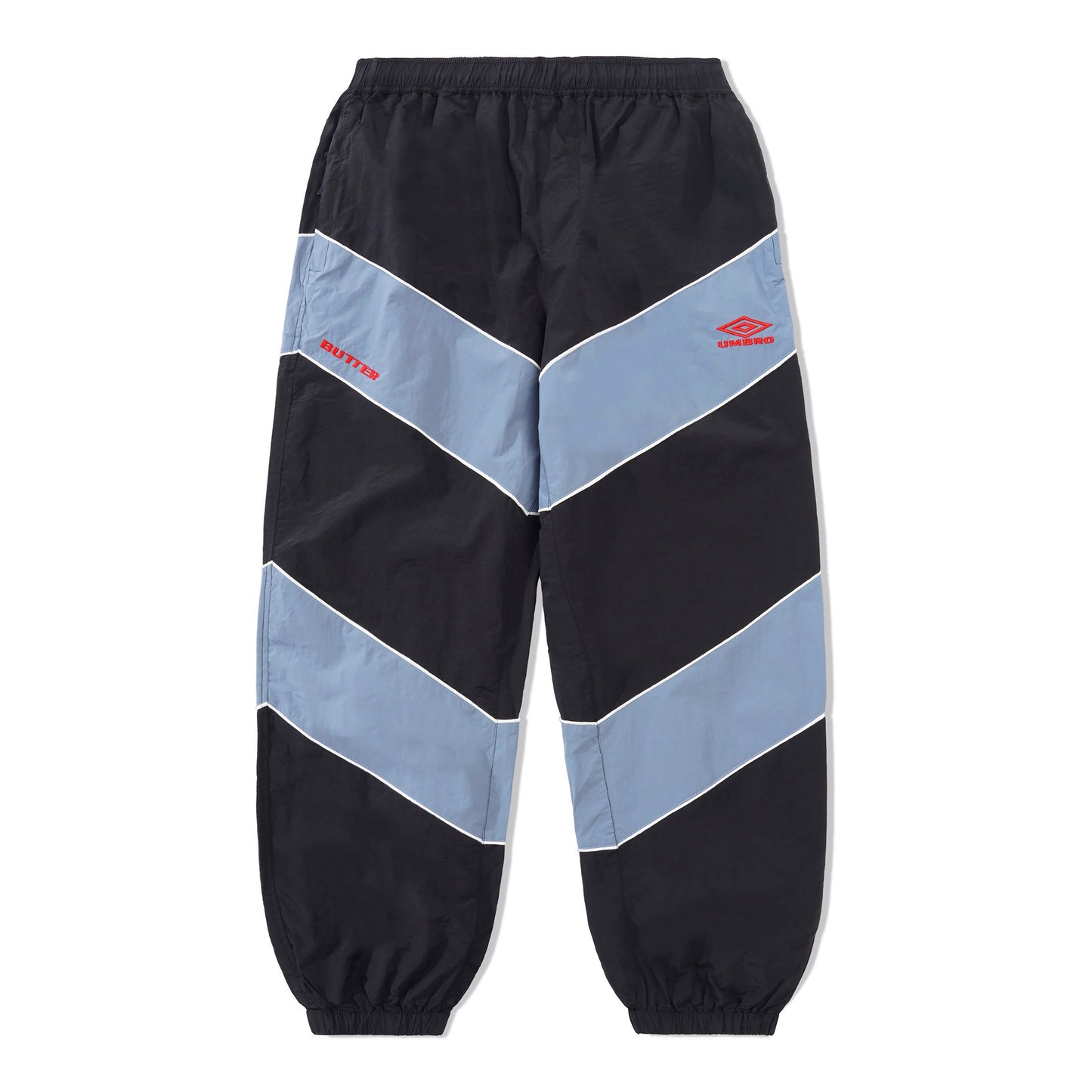 Butter Goods - Diamond Tracksuit Pants - BLACK / SLATE / Blå||Sort - Bukser