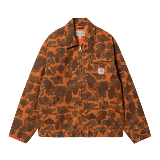 Carhartt WIP - Duck Detroit Jacket - GREEN / TURMERIC / Orange||Grøn||Camouflage - Jakker