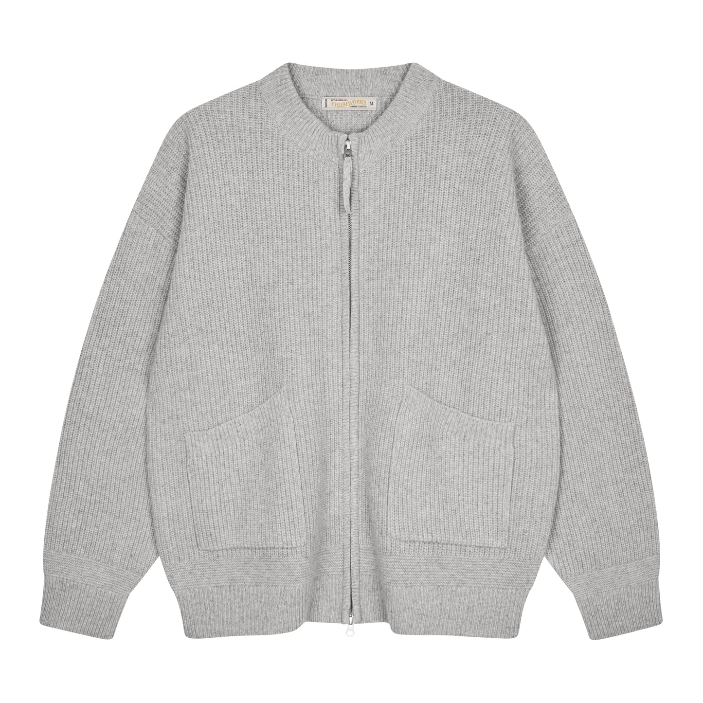 Frizmworks - Wool Deck Zipup Cardigan - LIGHT GREY / Grå - Strik