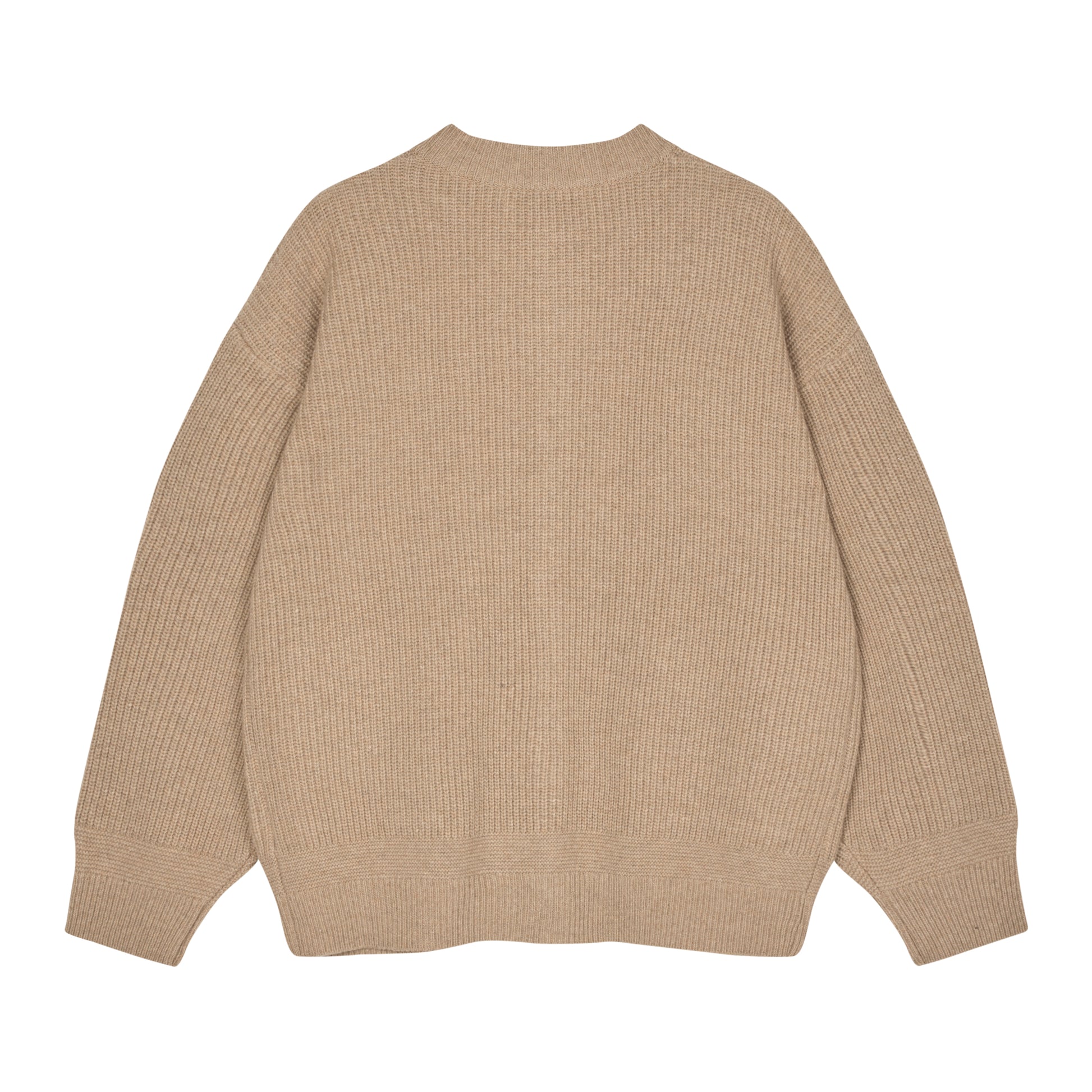 Frizmworks - Heavy Wool Round Cardigan - OATMEAL / Brun - Strik