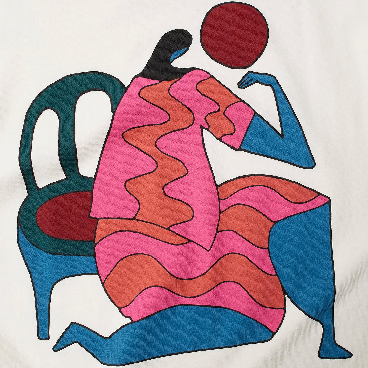 Face Ball T-Shirt Off White