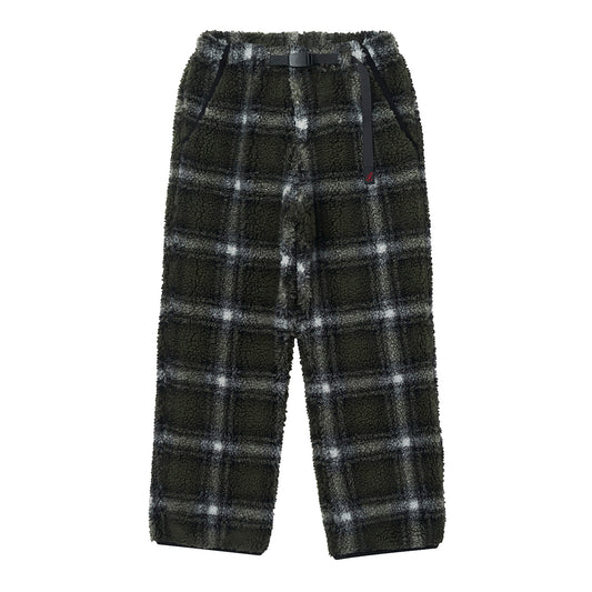 Gramicci - Shadow Plaid Sherpa Pant - OLIVE SHADOW PLAID / Grøn||Tern - Bukser