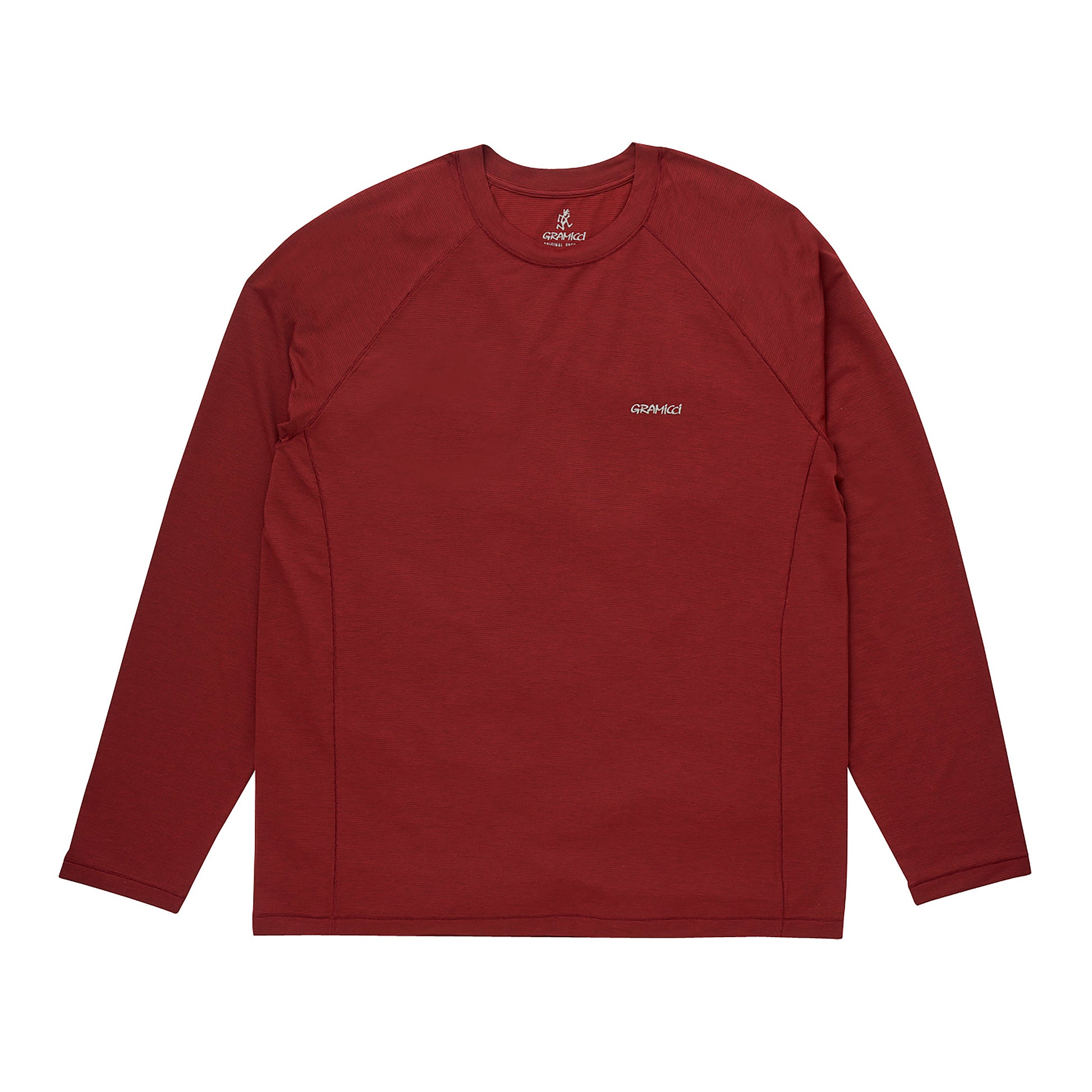 Gramicci - Winter Thermal L/S Crew - MAROON HEATHER / Rød - T-Shirts