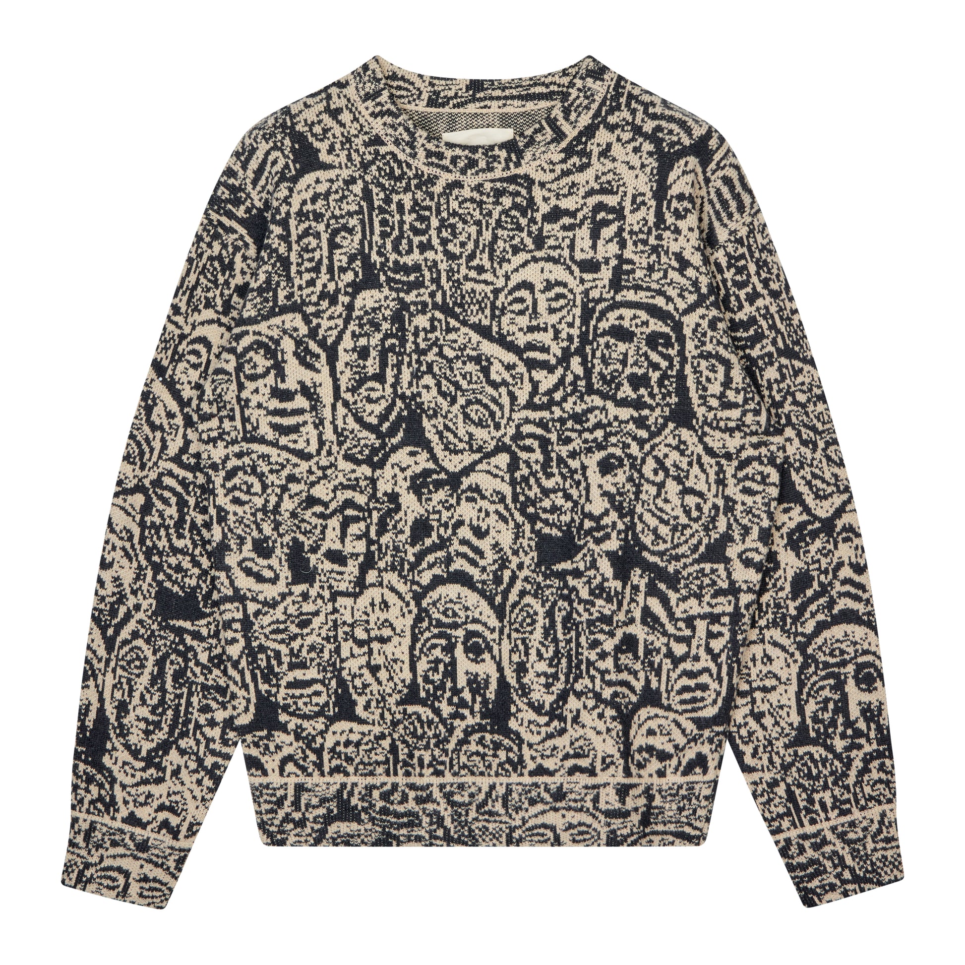 Heresy - Ancestors Knit - PRINT / Sort||Beige||Mønster - Strik