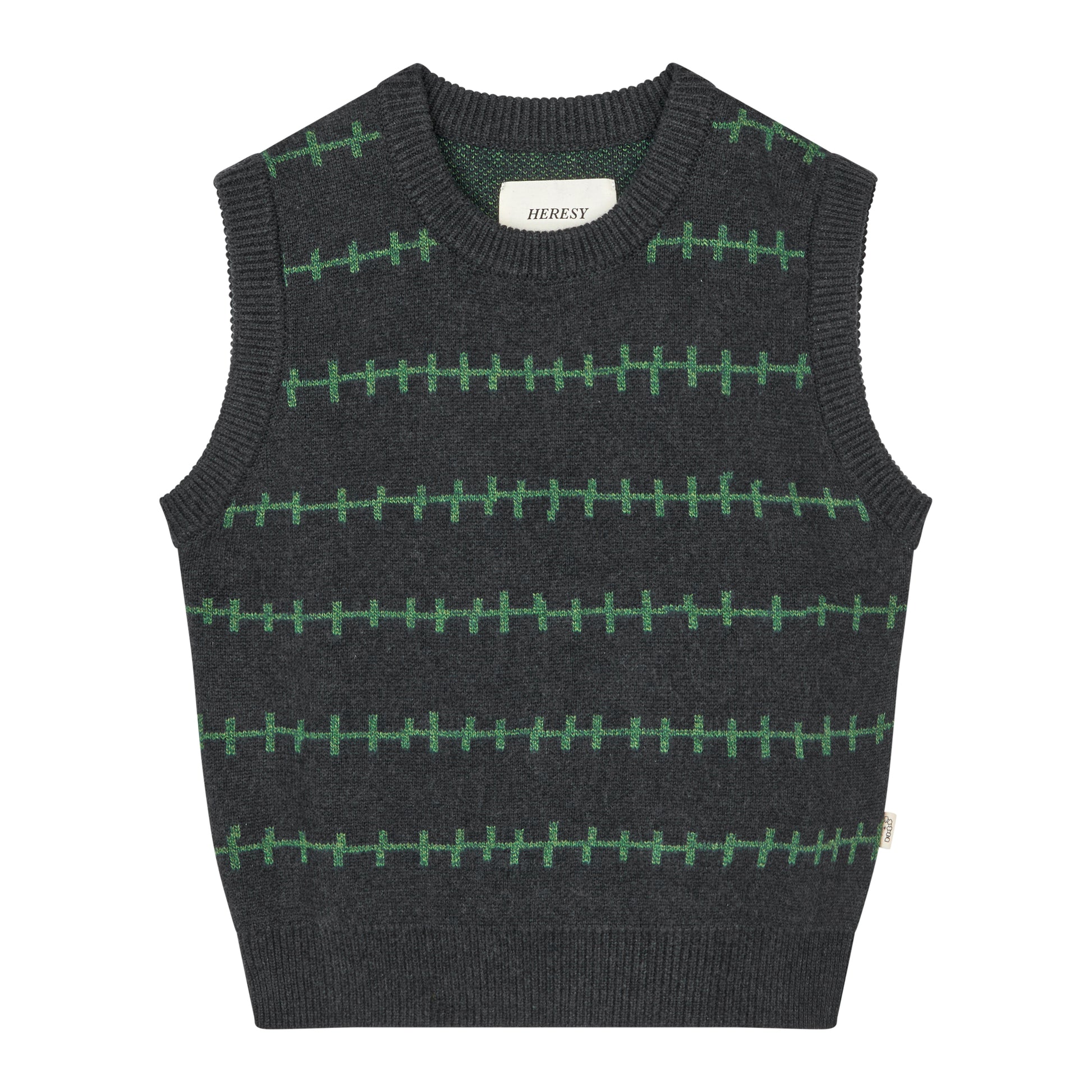 Heresy - Barb Vest - CHARCOAL / Grå - Strik