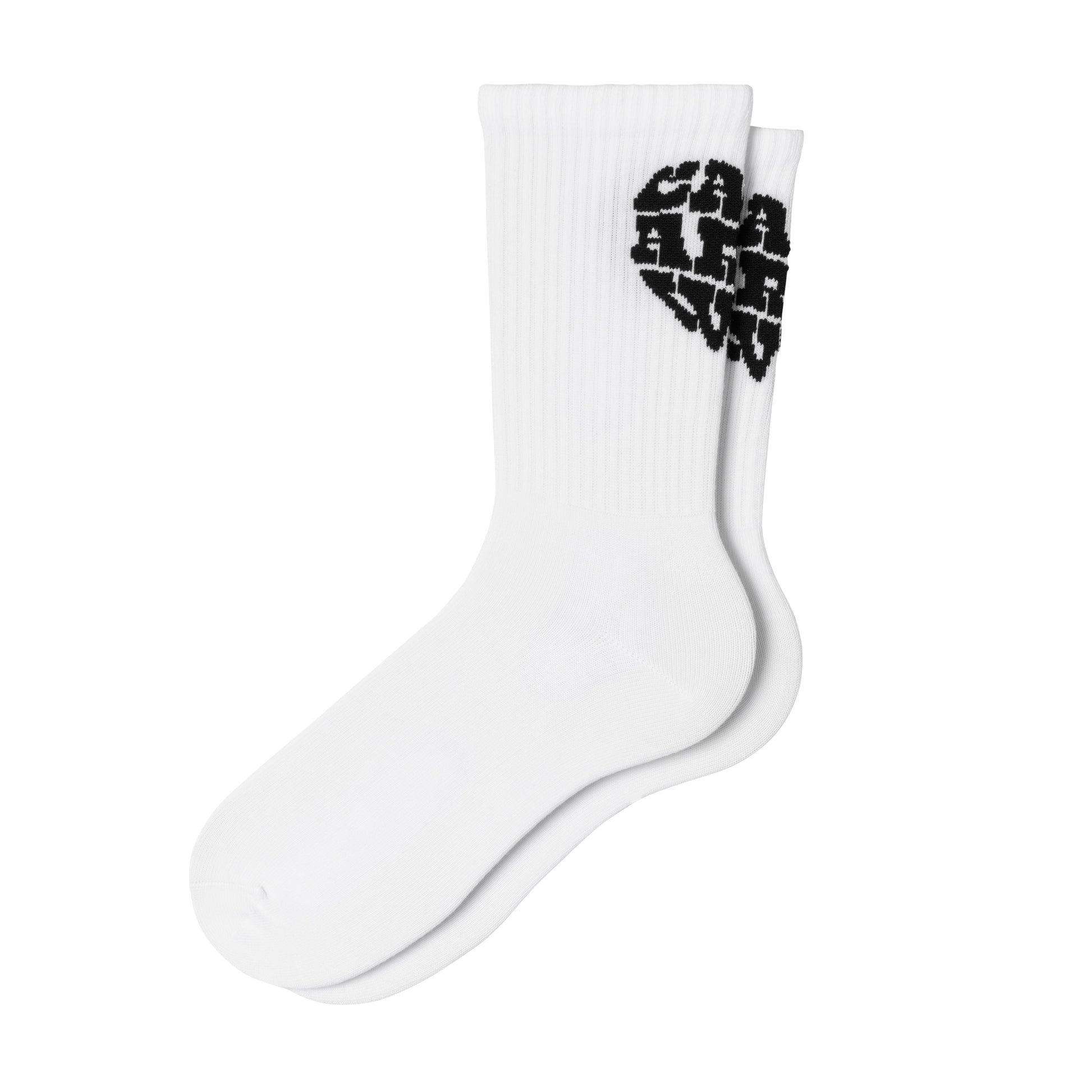 Carhartt WIP - Heartbreaker Socks - WHITE / BLACK / Hvid - Accessories